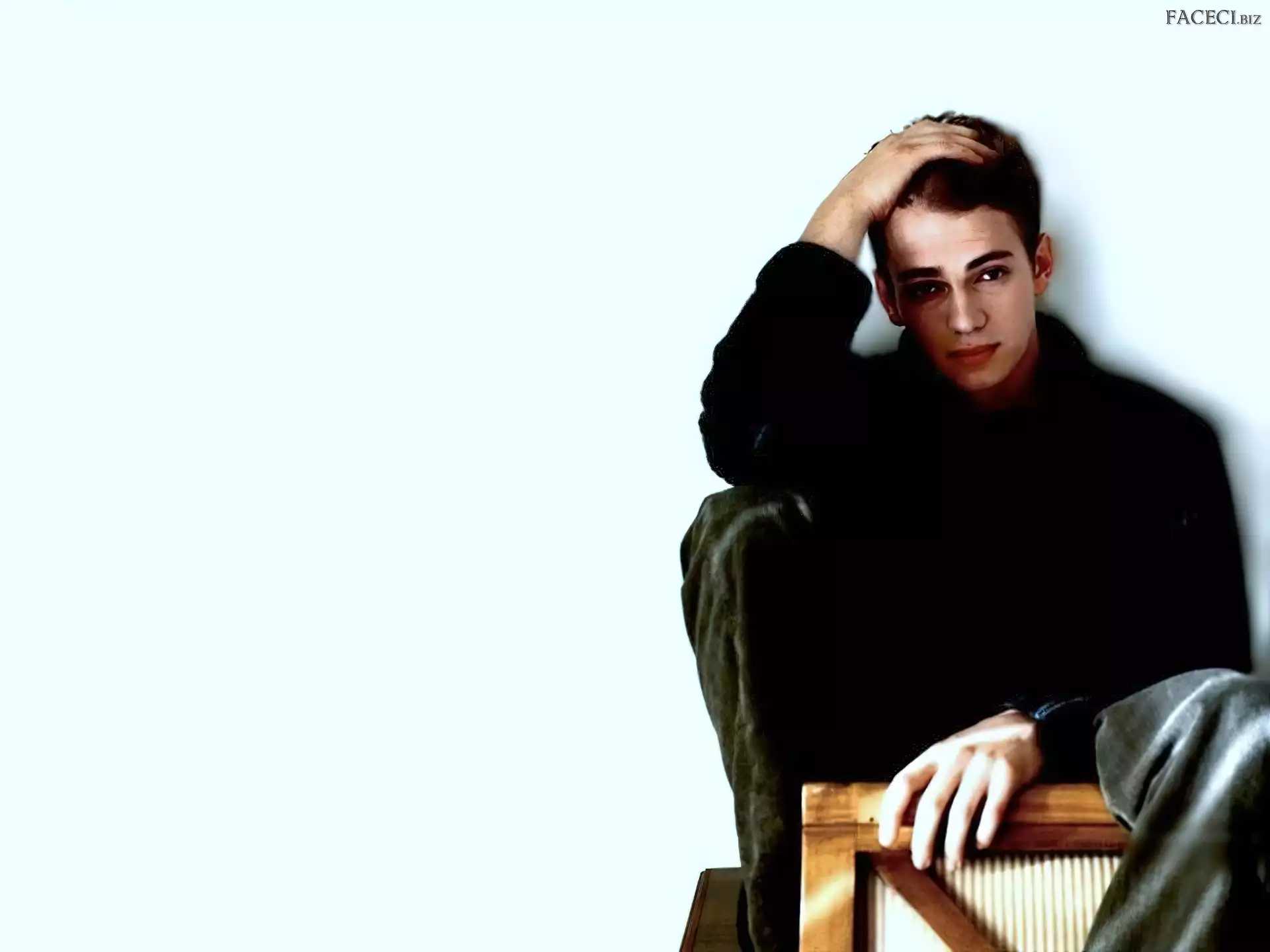 spodnie, Hayden Christensen, czarny golf